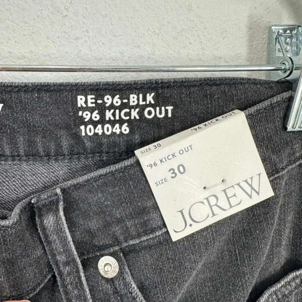 J. Crew Womens Size 30 High Rise Cropped NWT '96 Kick Out Jeans Black Wash Denim